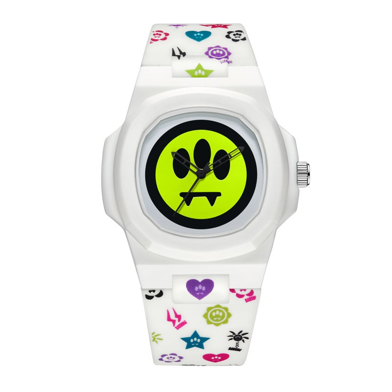 Barrow BWW00001 White Yellow Dial Silicone Strap Unisex Watch, 43mm - Image 1